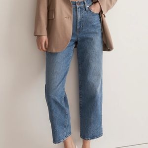 Madewell the Perfect Vintage Wide-leg Crop Jean in Cresslow wash size 30